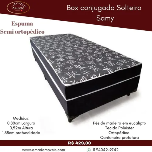 Box Conjugando Solteiro Samy - à pronta entrega