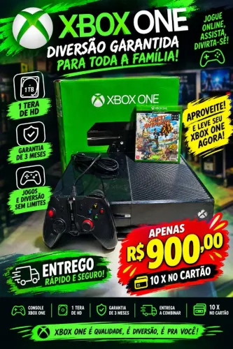 Xbox one 1 tera de hd,na caixa,com garantia
