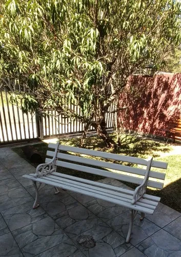 Banco jardim área externa branco !