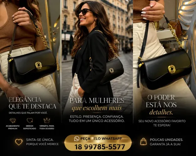 Bolsa Femimina luxo - couro P.U original