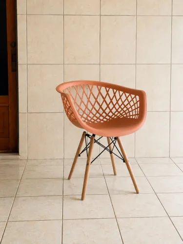 Par de cadeiras Eames com Braços Terracota