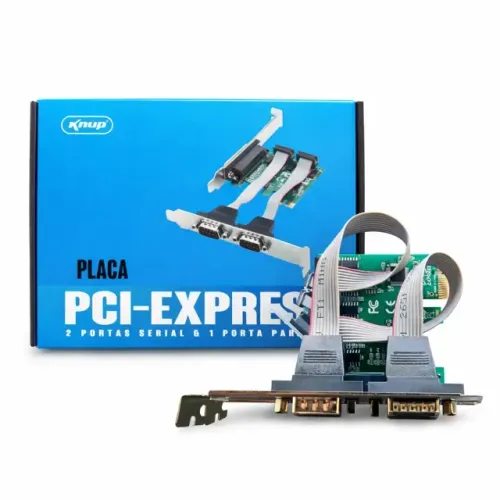 Placa PCI-Express Knup KP-T105 2 Serial DB9 + 1 Paralela DB25