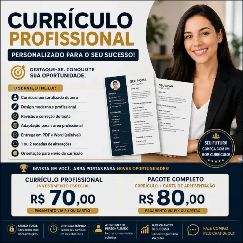 Currículo Profissional e Personalizado - Destaque-se no Mercado de Trabalho