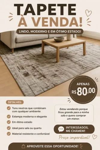 Vendo tapete ou troco por um de menor tamanho