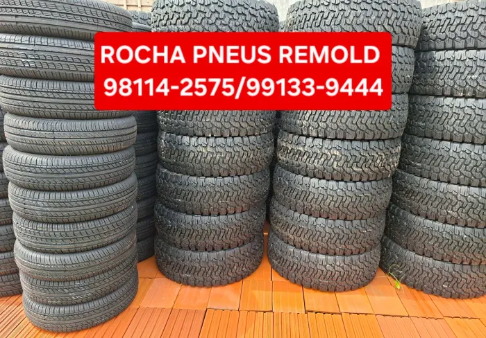 Rocha Pneus Remold com selo do Inmetro aceito na vistoria e com garantia 