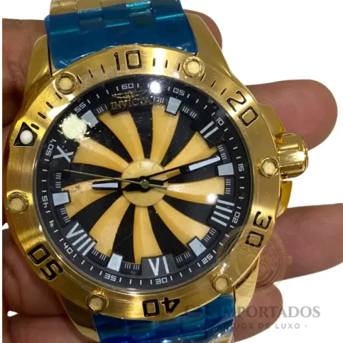 Relógio Invicta Pro Diver Dourado Preto Masculino Luxo