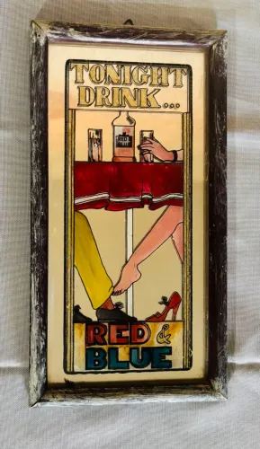 Quadro Espelhado Retro Decoração Bar Antigo Anos 70 / 80