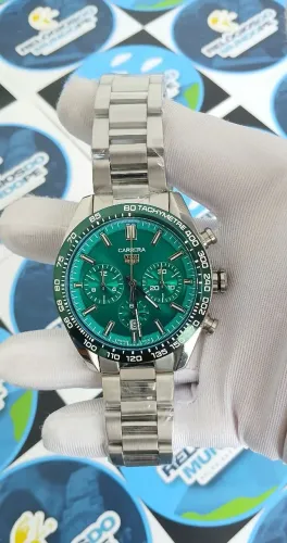 RELOGIO CHNOGRAPH FUNDO VERDE