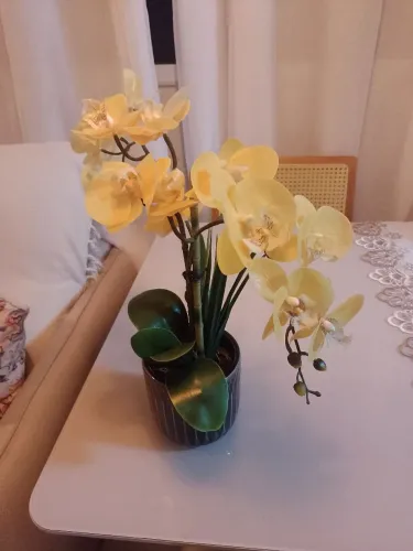 Arranjo de porcelana orquídea 