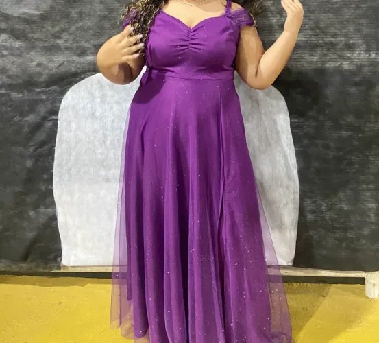 Vestido de festa roxo usado apenas 1 vez
