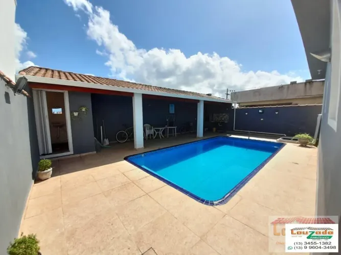 Casa para Locação em Peruíbe, Flora Rica Bairro, 2 dormitórios, 1 suíte, 1 banheiro, 3 vag