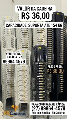 cadeiras plásticas 154 kg top mil- promoçao avulsas