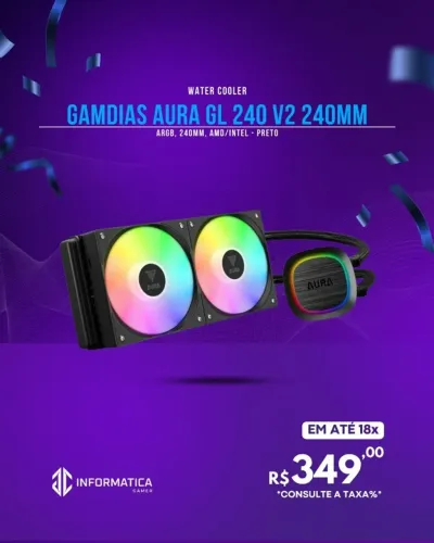 WATER COOLER GAMDIAS AURA GL 240 V2 240MM 