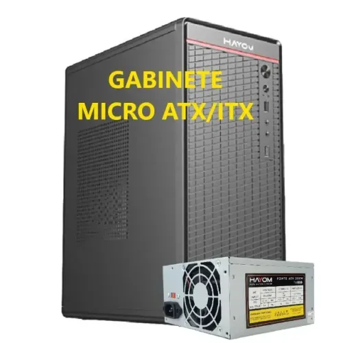 Gabinete ATX Micro Torre Hayom GB1751  Computador PC Desktop Com fonte Já Instalada 200W