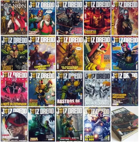 Hqs Juiz Dredd Megazine - Coleção com 19 Edições - Mythos Editora - 2013