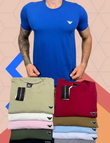 4 Camisas várias marcas algodão fio 30.1