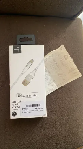 Cabo iPhone, iPad, iPod Entrada Lightning para USB 2.0