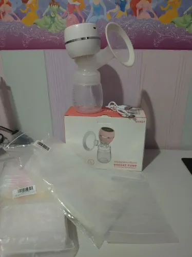 Bomba de tirar leite materno. Elétrico. Com 87 saco para leite 250 ml