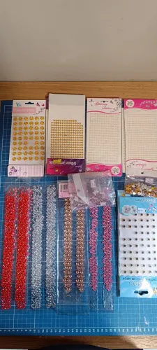 Kit Meia Perola Cartela para topo de Bolo e lembrancinhas - 15cartelas