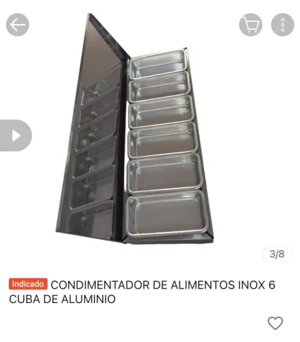 Condimentadora de alimentos  inox 