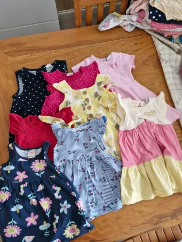 Lote vestidos lindos bebê menina