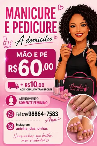 Manicure & pedicure ,unhas tradicional, esmaltação em Gel