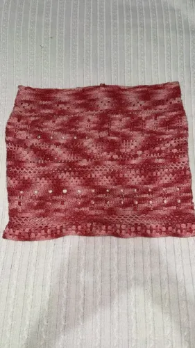 saia de crochê moda praia, feita a mão