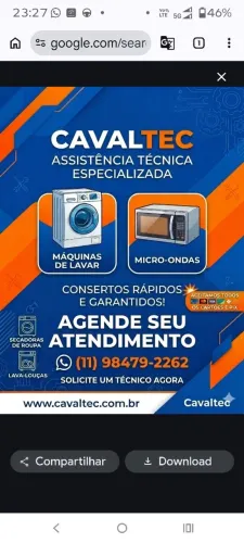 Assistência técnica e Conserto de máquina de lavar e microondas.
