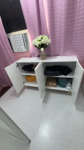 Vendo Aparador Buffet 4 Portas Retrô Veneza Multimóveis Branco/Natural - Usado