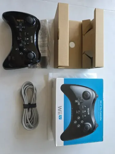 Controller Sem Fio Nintendo Wii U Pro Original Caixa Preto