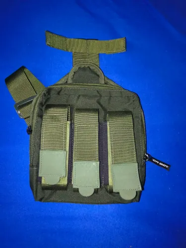 Pochete de perna verde militar sem uso