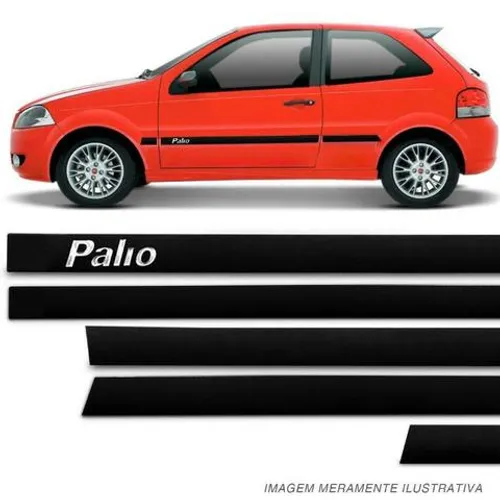 Frisos Laterais Modelo Borrachão com Nome do Veículo - Disponíveis para Todos os Carros!