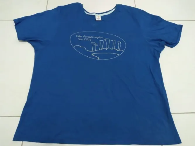 Camisa Azul Oficial Jogos Paralimpícos Olimpiadas 2016 Rio
