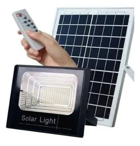 Refletor Solar 200w Energia Bateria Controle Remoto Placa Placa Solar Completo 