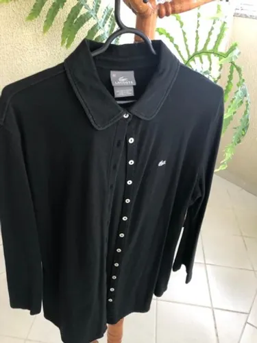 Camisa polo manga longa Lacoste feminina - tamanho 46
