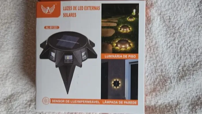 Luminária Estrela Luz Solar Jardim Spot Grama Iluminação Super Led 08 Leds