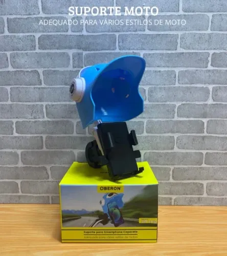 SUPORTE UNIVERSAL P/ MOTO E BICICLETA com capacete de Protecao - OBERON - OR-SP10