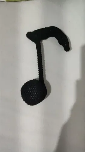 Nota musical/ tiktok de crochê