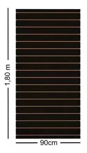Painel Canaletado Em Mdf 0,90 X 0,180cm - Preto