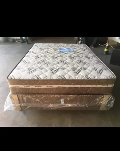 Cama box casal semi ortopédica colchão e base