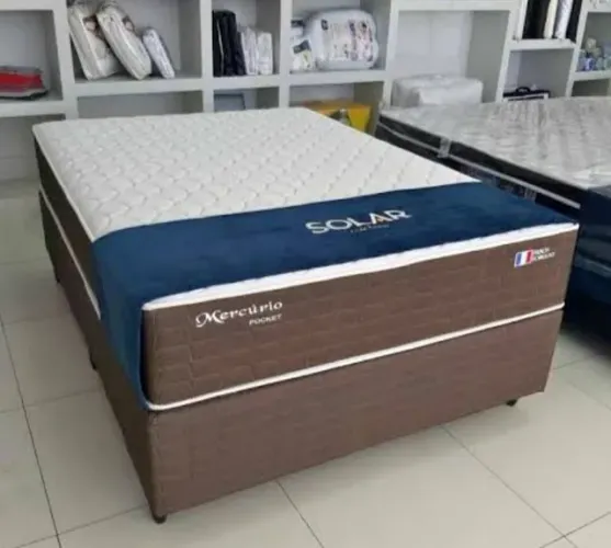 Cama box mercurio América pocket molas ensacadas casal 