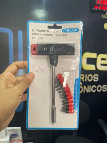 Jogo De Chaves Ferramentas T Fenda Bits Pontas Com 12 Peças