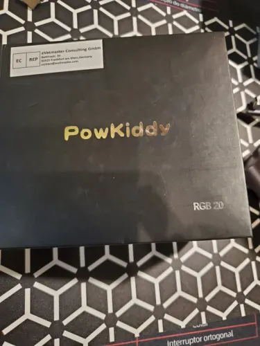 Powkiddy RGB20S amarelo 64gb Console Videogame Portatil Snes PS1 Arcade Mega