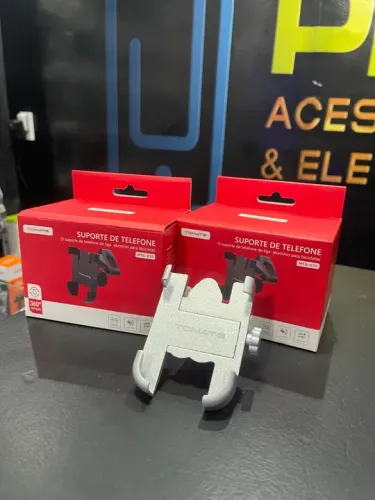 Suporte de celular moto e bicicleta tomate alumínio
