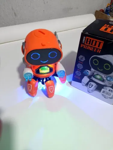 R$64.99 robo aranha divertido dannçante brinquedo musical com led 