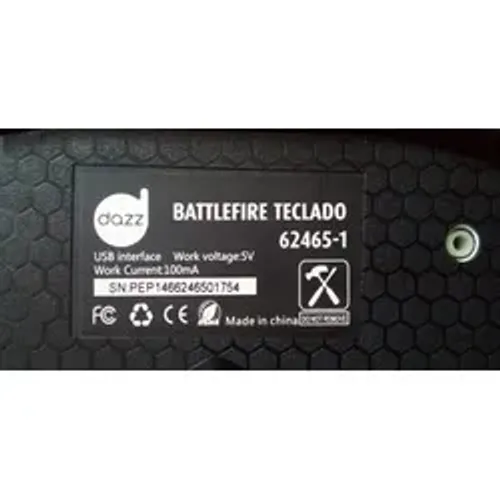  Teclado para computador Battlefire 62465 (Usado)