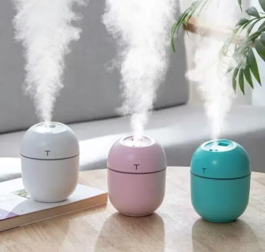 Umidificador com cabo USB 220ml com led + Essência 