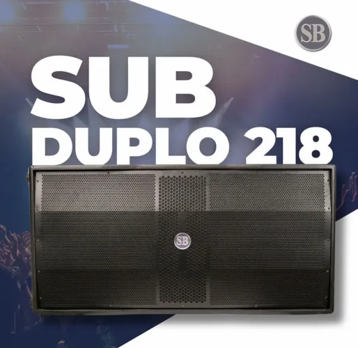 Subwoofer Bass Reflex Ativo SUB 218 DUPLA - SOUNDBOX