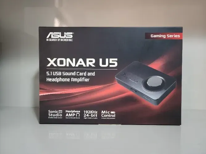 Placa de Som Asus Xonar U5 5.1 Canais Amplificador de Headphone [lacrado]