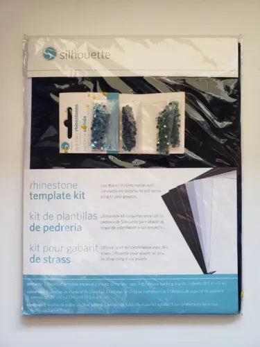 Kit completo de mídias para aplicação deStrass Silhouette + 6 pacotes de strass